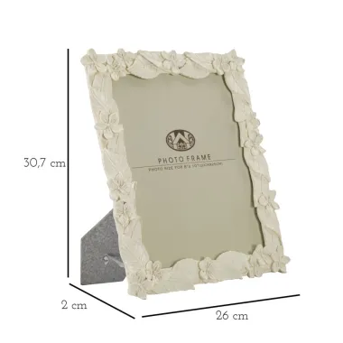 RAMKA LEAF CREAM 26X2X30,7 cm (WYMIAR WEWNĘTRZNY 20X25 cm) MIN 2